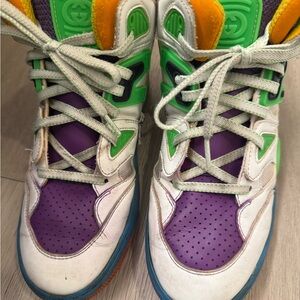 Gucci Kids Sneakers in Purple, Green, and Orange